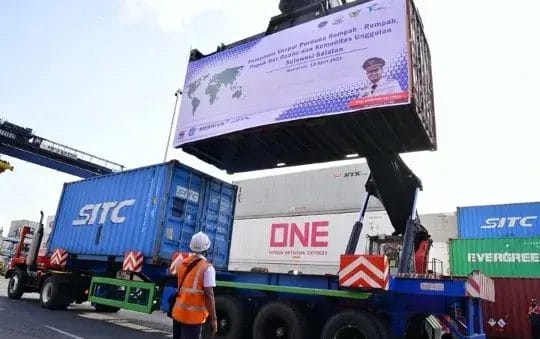 Naik 45,60%, Realisasi Ekspor Sulsel Triwulan 1 2022 Capai Rp.6,97 Triliun