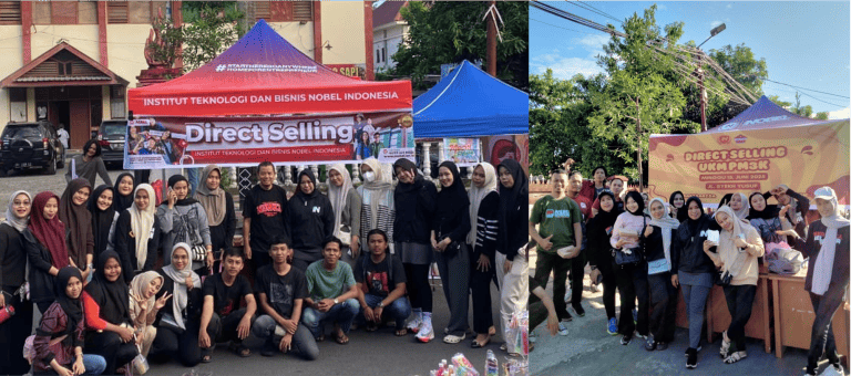 Asah Jiwa Entrepreneur, Mahasiswa ITB Nobel Direct Selling di Lapangan Syech Yusuf
